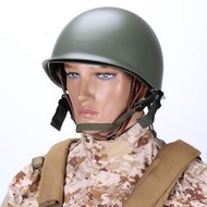 M1雙層鋼盔 軍迷CS戰術頭盔 野戰防護裝備 戶外運動外騎行安全帽