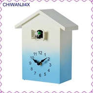 [chiwanji4x] Cuckoo Wall Clock Nordic Style Bird House Clock Hourly Chime Green