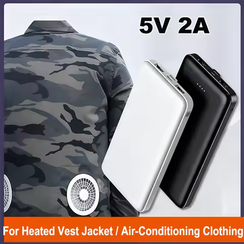 5V 2A Power Bank 20000mAh for Heated Vest Jacket Power Bank for Xiaomi Mi iPhone Air Conditioning Cl