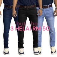 combo 3 helai rm 50 lelaki slim fit jeans kain stretchable dgn premium quality