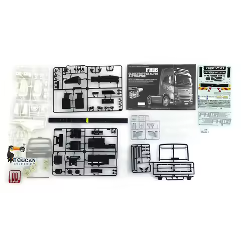 Gift 1/14 4x2 RC Tractor Truck KIT 56375 FH16 XL750 3-speed Remote Control Car Model Vehicle Toys fo