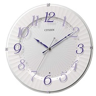 Rhythm (Rhythm) Citizen Hanging Clock Radio Clock Analog Continuous Second Hand Interior Purple Purple φ33X4.9cm 8MY537-012 Direct From JAPAN