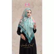 Jilbab Syari Khimar Vanilla Oval Motif Printing By Sayra Hijab