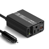 150W Car Power Inverter, DC 12V to 110V AC Converter PD 30W QC 3.0 18W USB Charger Laptop Car Charge