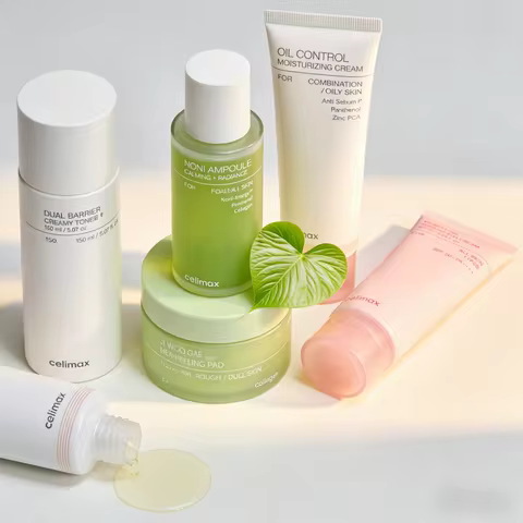 Celimax Skincare Set BHA Peeling Pad,Dual Barrier Toner, Antioxidant Noni Ampoule, SPF50+ Sunscreen,