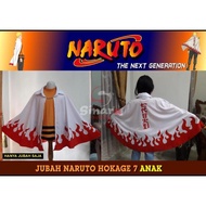 Jubah Naruto Hokage Anak - Naruto Uzumaki Cosplay Costume Coat Casual