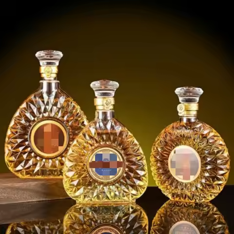 Empty Wine Bottle Whiskey Ornaments Whisky Glass Hip Flask XO Seal Alcohol Water Drinkware Kitchen D