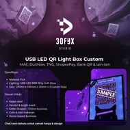 LED QR Light Box | QR Display Scan & Pay DuitNow ShopeePay TNG GrabPay (Counter Display)