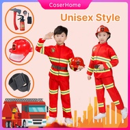 Fireman Costume for Kids Boy Firefighter Career Guidance Suit Children Cosplay Uniform Firemen COS