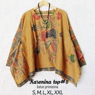 blouse jumbo kekinian wanita korean style blouse batik kelelawar - blouse 7 s