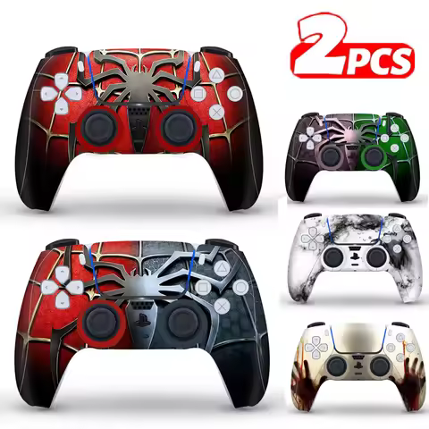 2PCS Protective Skin Sticker Decal Vinyl For PS5 Controller Gamepad Case for PlayStation 5/Pro/Slim 