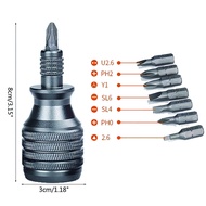 KEBTEME 7 in 1 Screw Extractor Broken Bolt Easy Out Damaged Screw Extractor Remover Set