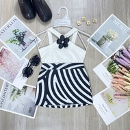 Bộ váy kẻ đen bé gái 8-28kg Angel Baby Thời Trang Thiết Kế