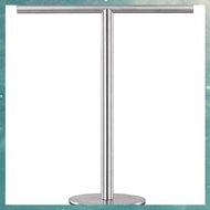 (OAKF) Brushed Finish Standing Towel Rack Heavy Duty Base Stainless Steel T-Shaped Hand Towel Stand