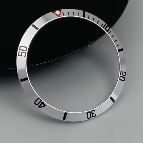 36.5mm Curved Aluminum Retro Watch Bezel Insert For Seiko Mods NH35 NH36 Watch Case Accessories Part
