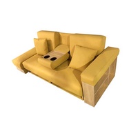 找得 - 梳化床日式科技布可折疊帶茶機客廳小戶型梳化sofa bed 3008(黃色科技布海棉）