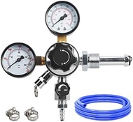 PERA Dual Gauge Nitrogen Regulator CGA580 Draft Beer Regulator Gas Air Pressure with 0-100 PSI Deliv