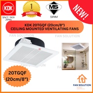 KDK 20TGQF CEILING MOUNTED PROPELLER / VENTILATING FANS [20cm/8"]. KDK CEILING EXHAUST FAN.