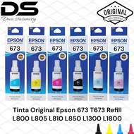 1 SET ORIGINAL EPSON 673 INK FOR PRINTER L800 L805 L810 L850 L1300 L1800
