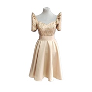 JKM Mestiza Modern Filipiniana Midi Dress below the knee