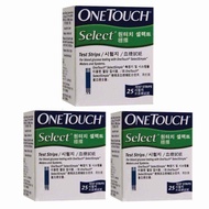 ONE TOUCH SELECT SIMPLE TEST STRIPS Blood Sugar Test 3 X 25S ((75 TEST STRIP) COD