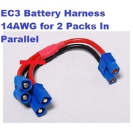 EC3 Battery Harness for 2 Packs in Parallel Battery Connector Wires RC Converter Cable Plug
