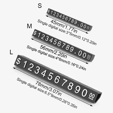 Wholesale 10sets Price Display Blocks With Dollar Number Digit For Shop Counter Jewelry Usd Racks Mi