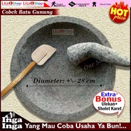 Mountain Stone MortarGenuine Stone Mortar Size 28 CM