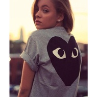 CDG PLAY 1 T-shirt screen printing Front Back Heart Big Heart