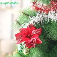 AUGUSTINE Artificial Christmas Flowers Gold 5/10pcs Wreath Accessories Party Supplies Festival Home 