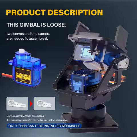 9IMOD Mini Camera Platform, 20G FPV Gimbal, Anti-Vibration Camera Mount, Dual Axis Servo Gimbal, 28x
