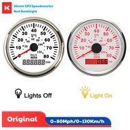 0-130Km/H Show GPS Speedometers 85mm Speed Mileometers 0-80MPH 9-32Vdc Stainless Steel 316L Bezel De