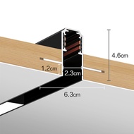 Thanh Ray Đèn Nam Châm Âm Trần Chất Liệu Nhôm Đúc Nguyên Chất Sơn Tĩnh Điện Màu Đen