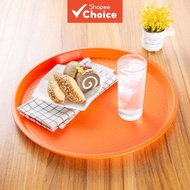 Round Plastic Serving Tray 12 Inch Black Cafeteria Restaurant Fast Food Hotel Plate