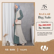 GAMIS WANITA NIBRAS NB B101 TAUPE / GAMIS BUSUI BAHAN SORENTO NIBRAS