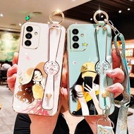 YBD Case For Samsung Galaxy A56 A54 A55 A24 A36 A25 A26 A34 A35 M56 M55 C55 F55 5G Wristband Anti Fa