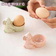 DAGMARC Rabbit Egg Cup, Ceramic Creative Ceramic Egg Cup, Egg Organizer Easter Egg Holder Breakfast 