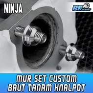 MUR SET CUSTOM BAUT TANAM KNALPOT NINJA RX KING BAUT STAINLESS