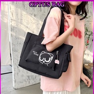 Optusbag zippered tote bag HELLO MUMU fashion multi-purpose canvas shoulder bag school tote bag