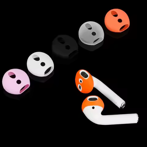 2Pairs For AirPods Apple EarPods Silicone Antislip Earphone Protective Cover Ultra Thin Soft Noise I