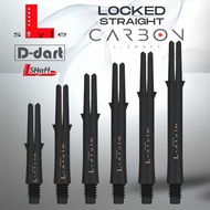 L STYLE CARBON DARTS SHAFT - CARBON STRAIGHT LOCKED DART SHAFT WITH CHAMPAGNE RING/CAP FOR SOFT AND 