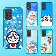 Cute Doraemon Cartoon Black Border Samsung A73 Phone Case