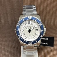 Citizen NJ0171-81A White Analog Blue Bezel Automatic Men's Casual Dress Watch