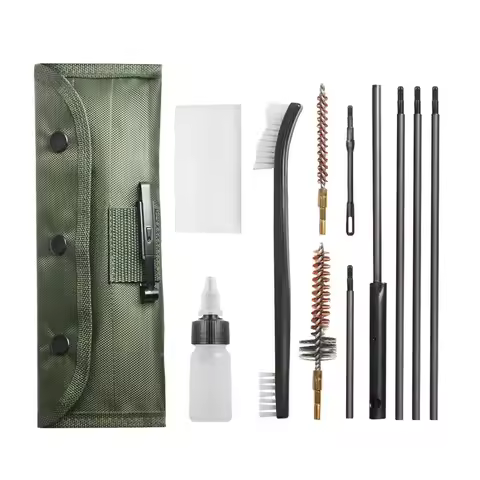 10PCS/Pack Tactical Rifle Gun Brushes Set, AR15 M16 M4 Airsoft Pistol Cleaning Kit for 5.56mm .223 2