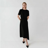 Short Sleeve Small New Style Silk Mulberry Silk He icic Laced-Up Dress