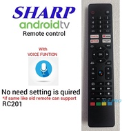RC201 Android Smart TV Remote Control Support VOICE Funtion 4TC55EK2X, 4TC50FJ1X, 4TC55FJ1X, 4TC65FJ