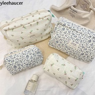 YLEEHAUCER Makeup Bag, Handheld Begonia Flower/Rose Cosmetics Bag, High Quality Floral Print Washing
