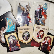 Ready Original Merch Collab CN KFC x Genshin Impact Alhaitham Kaveh Stande Set and Badge Set