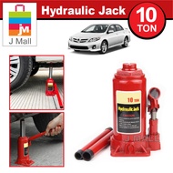 J MALL 10 Ton Portable Heavy Duty Hydraulic Bottle Jack Automotive Car Jack Emergency Kit Set - 10 T