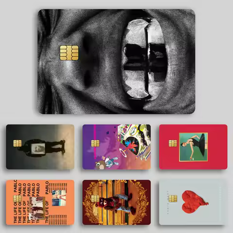 Rapper K-Kanye W-West Bully Hot Album Film Skin Cover Credit Card Stickers 4PCS Debit Front Decorati
